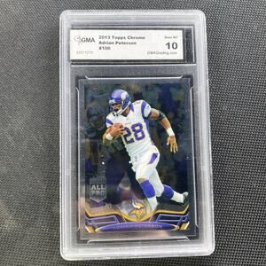 2013 Topps Chrome ADRIAN‎ PETERSON #100 GMA 10 GEM MT Minnesota Vikings